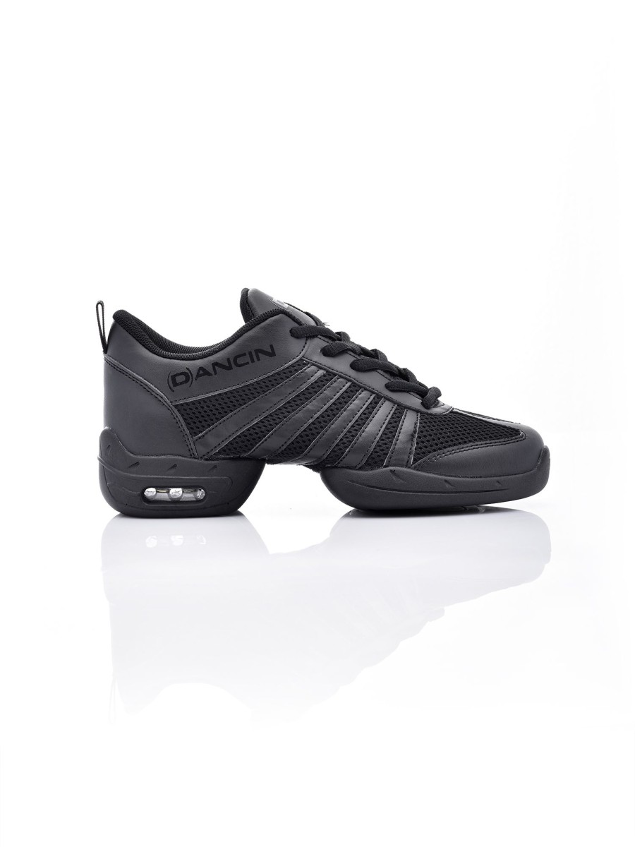 Scarpe DAN(C)IN Stringati | Sneaker Da Ballo Con Suola Divisa Unisex In Ecopelle E Mesh Nero