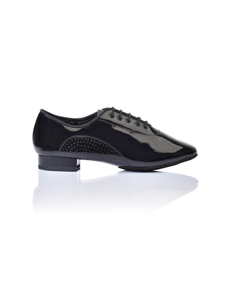 Scarpe DAN(C)IN Stringati | Scarpe Da Ballo Unisex Dancin Doppia Suola In Vernice Nero Tacco 2 Cm