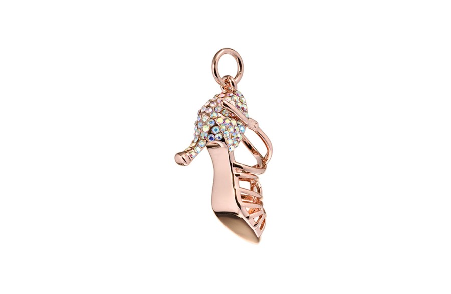 Gioielli DAN(C)IN | Pendente Placcato In Platino Rosa E Crystal Strass