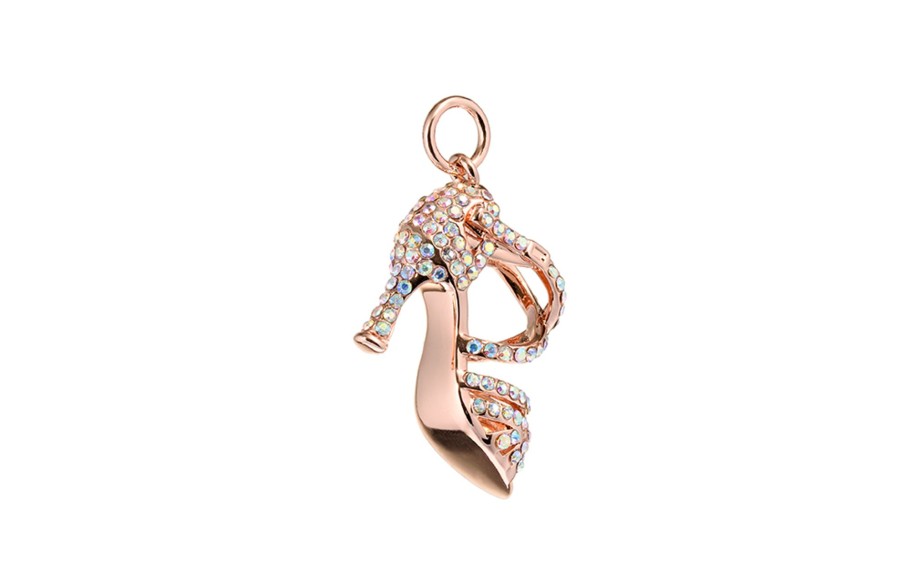 Gioielli DAN(C)IN | Pendente Placcato In Platino Rosa E Crystal Strass