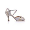 Scarpe DAN(C)IN Sandali | Scarpe Da Ballo Special Edition In Glitter Light Gold Tacco 7,5 Cm