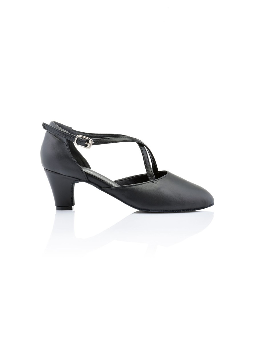 Scarpe DAN(C)IN Punta Chiusa | Scarpe Da Ballo Dancin Broadway Cuccarini In Pelle Nera Tacco 5 Cm