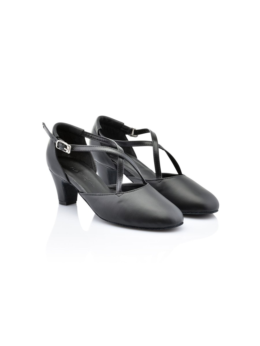 Scarpe DAN(C)IN Punta Chiusa | Scarpe Da Ballo Dancin Broadway Cuccarini In Pelle Nera Tacco 5 Cm