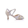 Scarpe DAN(C)IN Sandali | Scarpe Da Ballo Special Edition In Glitter Light Gold Tacco 6 Cm