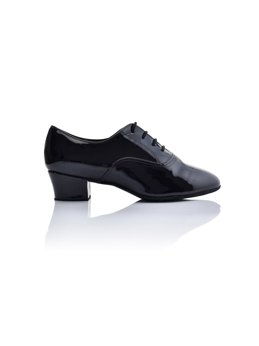 Scarpe DAN(C)IN Stringati | Scarpe Da Ballo Dancin Oxford In Vernice Nera Tacco Cm 3,5